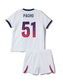 Paris Saint-Germain Willian Pacho #51 Replika Borta Kläder Barn 2026-27 Kortärmad (+ byxor)